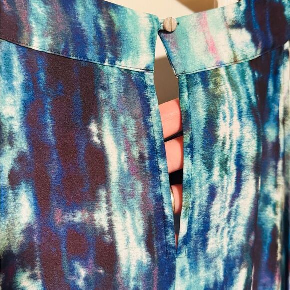 Mossimo Supply Co. Blue and Purple Tie-Dye Midi Dress - Picture 10 of 12